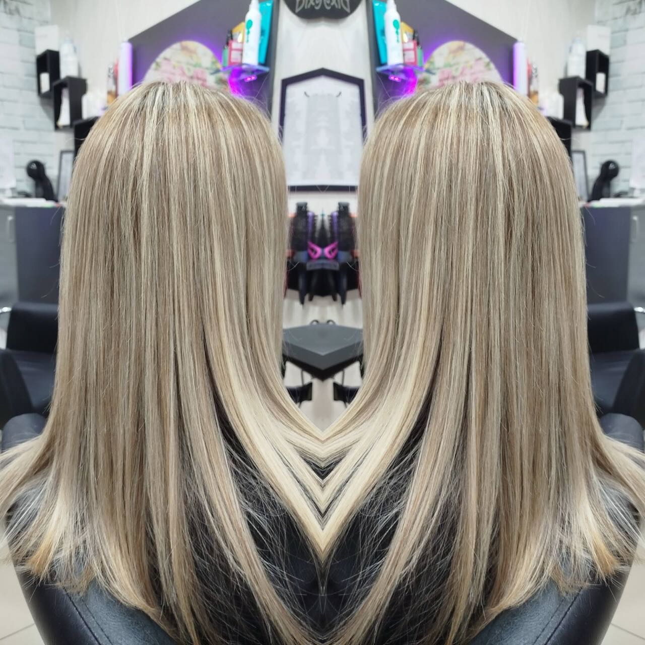 Professional hair coloring and styling