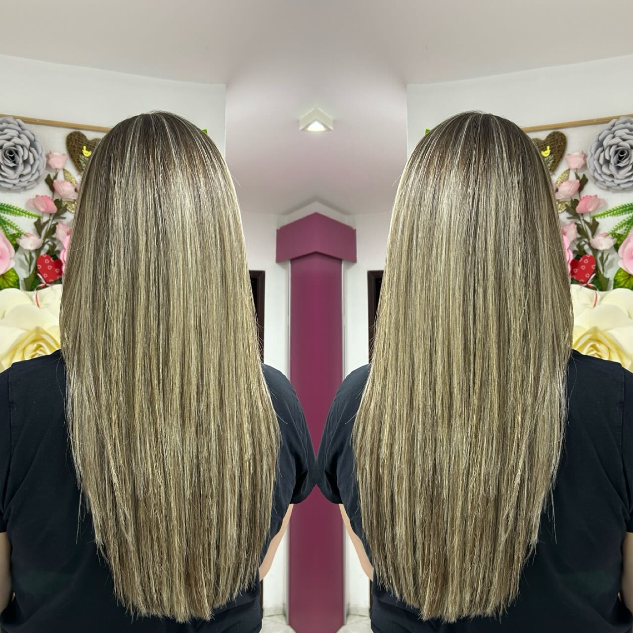 Hair cutting and styling transformation